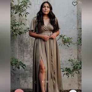 NWT Sicily Satin Maxi Dress